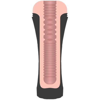 Masturbador Jamyjob com entrada anal, interior texturizado e design ergonómico.