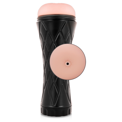 Masturbador Jamyjob com entrada anal, interior texturizado e design ergonómico.