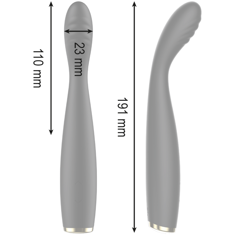 Close-up do vibrador flexível IBIZA para ponto G e clitóris, mostrando o design ergonómico e material de silicone de alta qualidade.