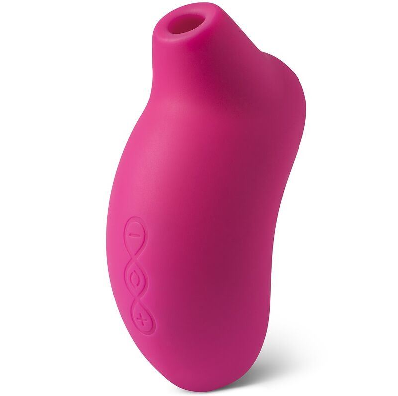 Close-up of the LELO Estimulador de Clítoris Sona 2 Cruise Cherry, showing its design and soft silicone texture.