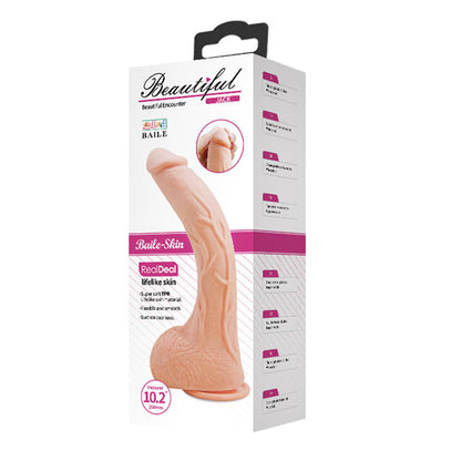Vibrador realista curvo BAILE Lindo Jack 26 CM com ventosa para estimulação do ponto G.