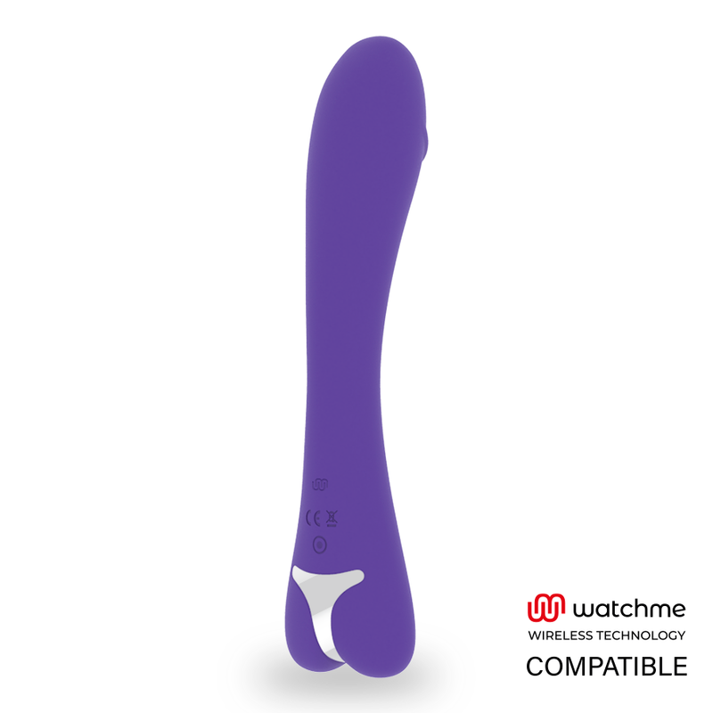 Vibrador MR BOSS Enzo roxo em silicone com tecnologia sem fio Watchme e 10 vibrações