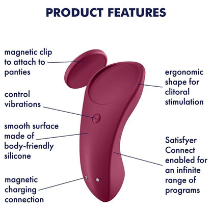 Satisfyer Partner Box 1, kit de vibradores para casal com controlo por app, mostrando o Double Joy e o Sexy Secret de silicone médico.