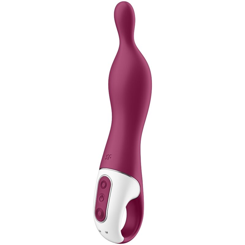 Satisfyer Vibrador A-Mazing 1 A-Spot BERRY em silicone médico, ideal para estimulação profunda do Ponto A.