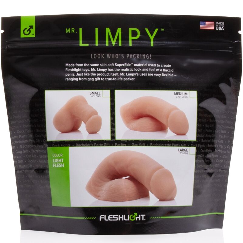 Fleshlight Mr. Limpy Brinquedo de Novidade em Fleshtone, ideal para diversão e presentes.