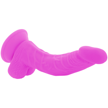 Close-up of the DIVERSIA Vibrador Flexível Com Controlo Remoto Roxo 21.5 CM, showing its flexible shaft, remote, and suction cup.