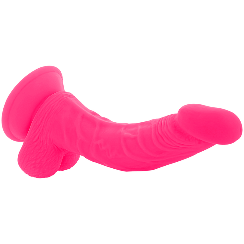 Detalhe do DIVERSIA Vibrador Flexível com Cabo Rosa 21.5 cm, mostrando sua cor e design.