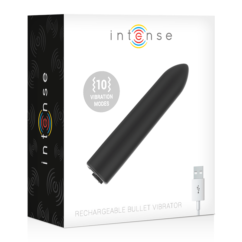 Close-up da Bala Vibrante Mini Intense, mostrando seu design compacto e elegante.