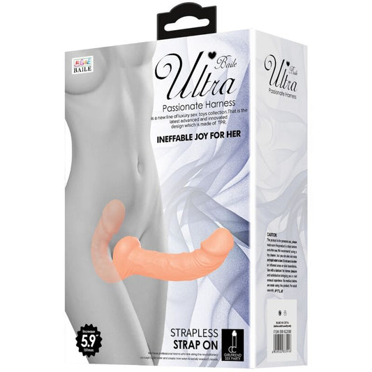 Dildo Duplo Flexível BAILE para Arnês, ideal para prazer mútuo ou individual.