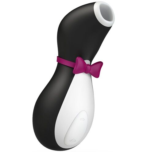 Close-up of the Satisfyer Vibrador Clitoriano Pro Penguin NG 2020 Ondas de Pressão, showcasing its elegant design and soft silicone head.