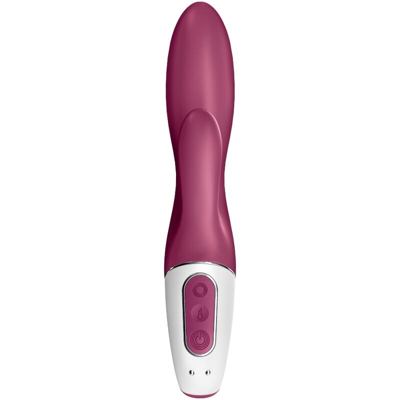 Satisfyer Vibrador Heated Affair Ponto G Aquecido com App em silicone médico, design ergonómico e detalhes de carregamento.