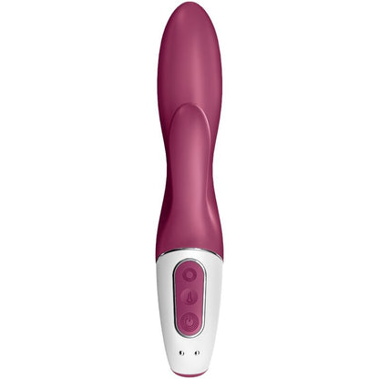 Satisfyer Vibrador Heated Affair Ponto G Aquecido com App em silicone médico, design ergonómico e detalhes de carregamento.
