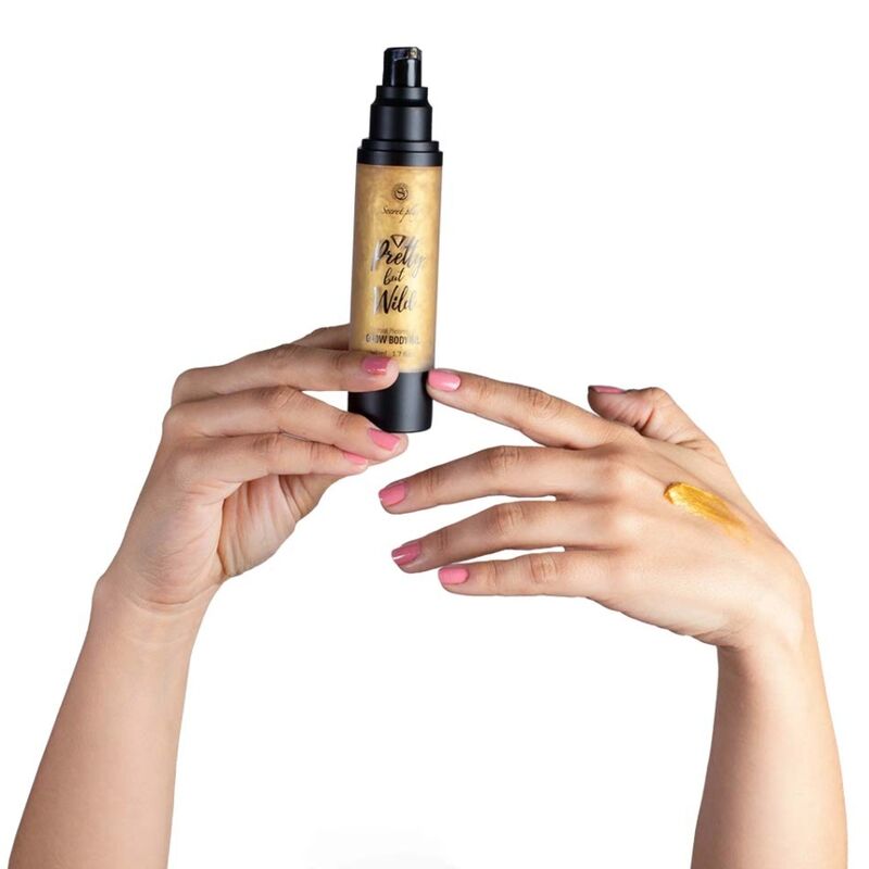 Frasco do Óleo Corporal Secretplay Pretty But Wild Glow Iluminador 50ml.