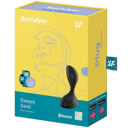 Satisfyer Plugue Vibratório Sweet Seal Preto com controlo por aplicativo