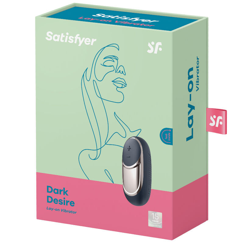 Satisfyer Vibrador Layon Dark Desire, com design ergonómico e superfície estriada para estimulação clitoriana.