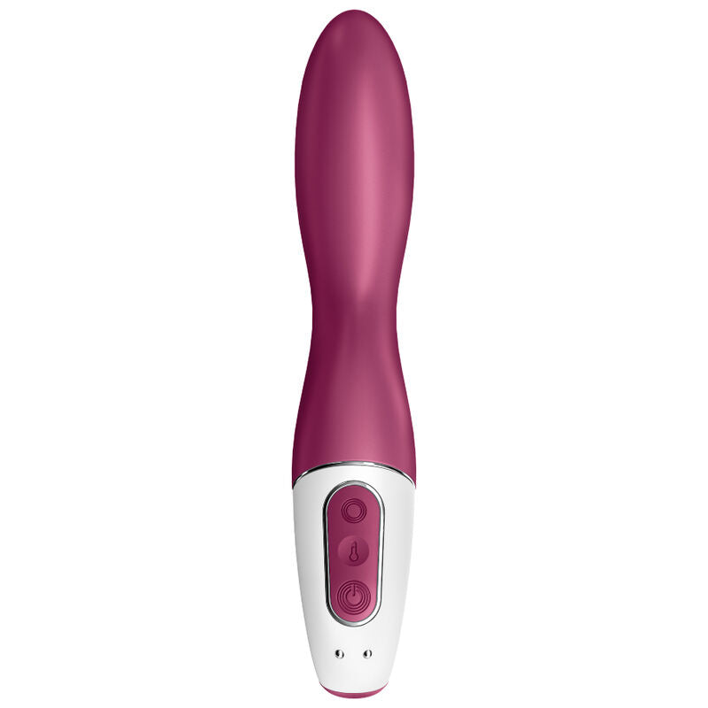 Satisfyer Vibrador Ponto G Aquecido com App, mostrando design ergonómico e material de silicone macio.