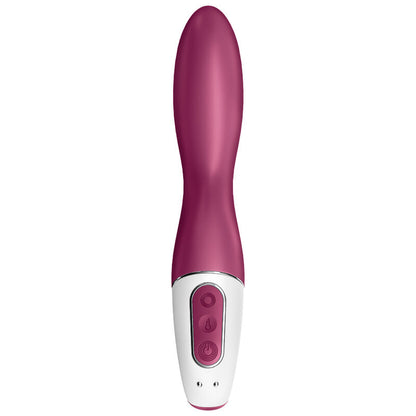 Satisfyer Vibrador Ponto G Aquecido com App, mostrando design ergonómico e material de silicone macio.