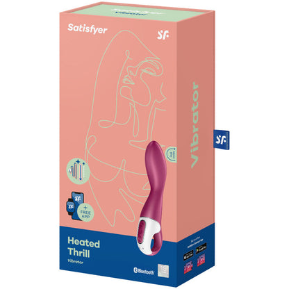 Satisfyer Vibrador Ponto G Aquecido com App, mostrando design ergonómico e material de silicone macio.