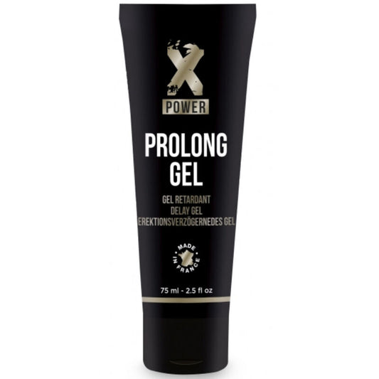 Embalagem do XPOWER Prolong Gel 75 ML, um gel retardante para prolongar o prazer.