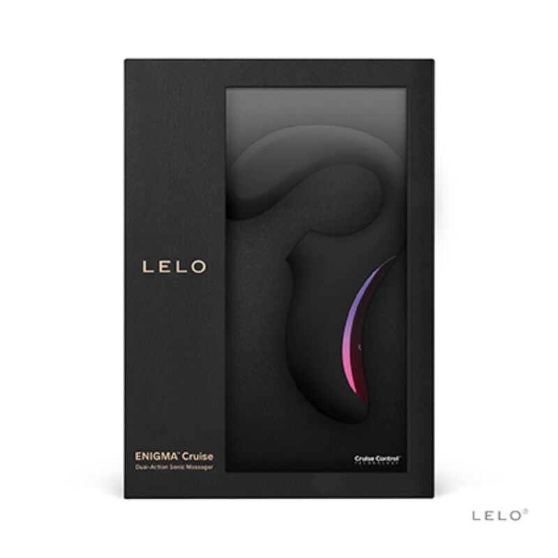 LELO ENIGMA Cruise Vibrador Sónico Duplo G e Clítoris em preto, exibindo seu design elegante e ergonómico.