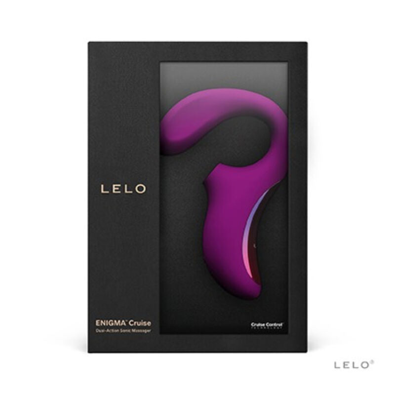 Close-up do Vibrador LELO ENIGMA Cruise Deep Rose, destacando seu design ergonômico e material de silicone.
