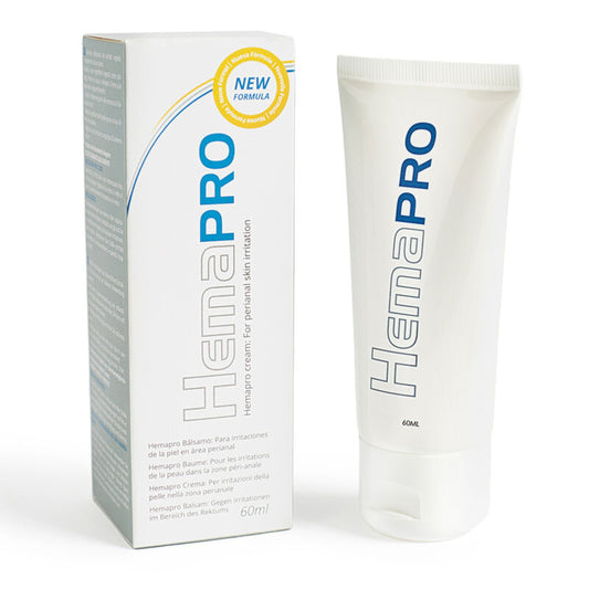 Embalagem do 500 COSMETICS Hemapro Creme para Hemorróidas, mostrando o tubo e a marca.