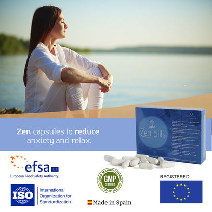 Embalagem de 500 COSMETICS Zen Pills Cápsulas para Reduzir a Ansiedade
