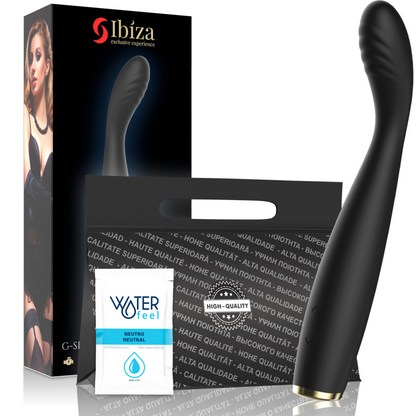 Close-up do vibrador flexível IBIZA para ponto G e clitóris, mostrando o design ergonómico e material de silicone de alta qualidade.
