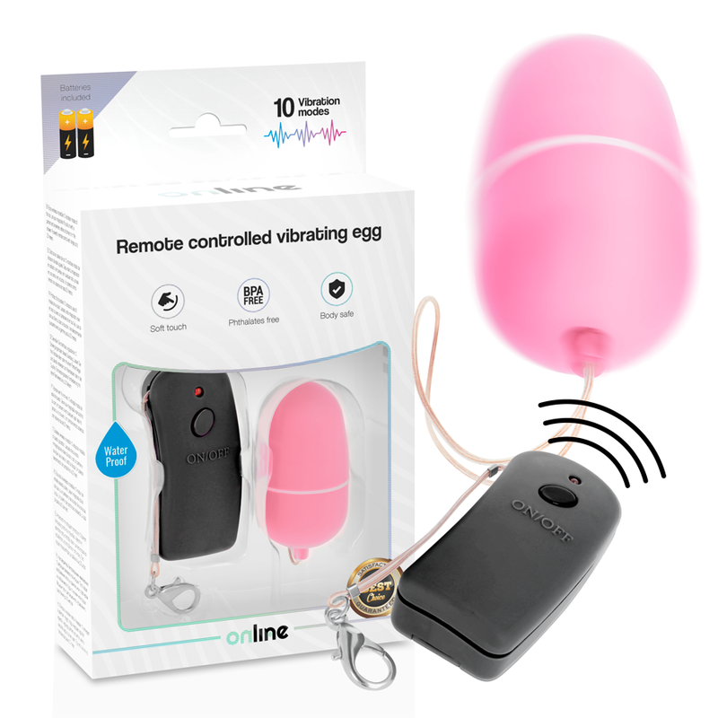 Ovo Vibrante com Controle Remoto Rosa