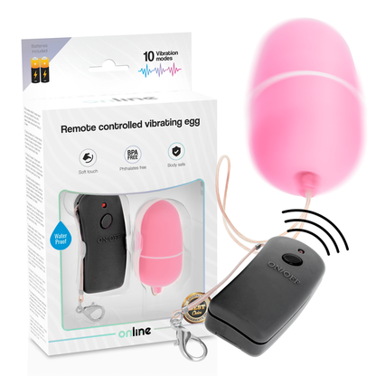 Ovo Vibrante com Controle Remoto Rosa