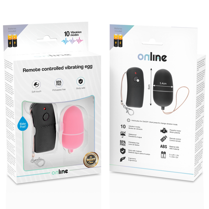 Ovo Vibrante com Controle Remoto Rosa