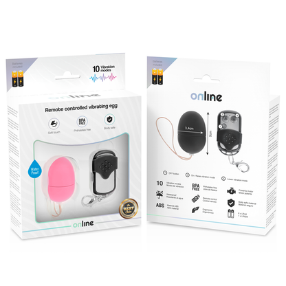 Ovo Vibrante com Controle Remoto S, Rosa
