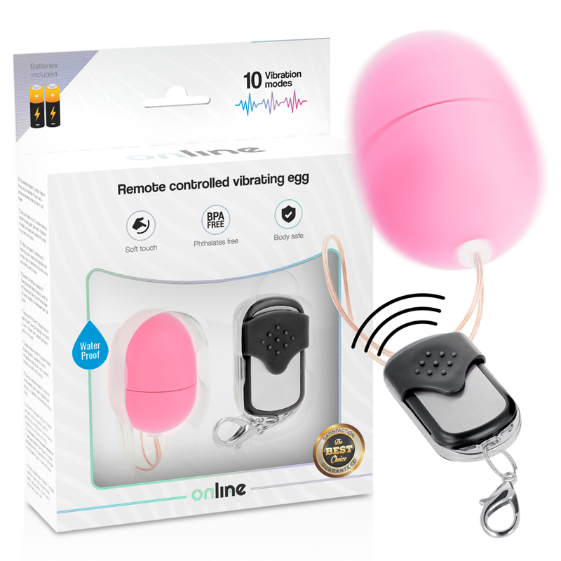 Ovo Vibrante com Controle Remoto S, Rosa