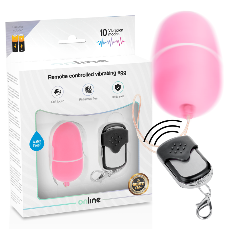 Ovo Vibrante com Controlo Remoto M Rosa