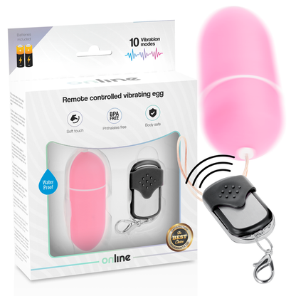 Ovo Vibrante com Controle Remoto Grande Rosa