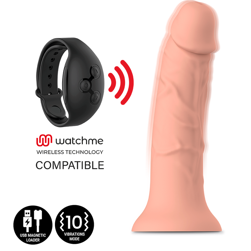 Dildo vibrador Mythology Asher Original S com acabamento realista e superfície estriada para prazer intenso.