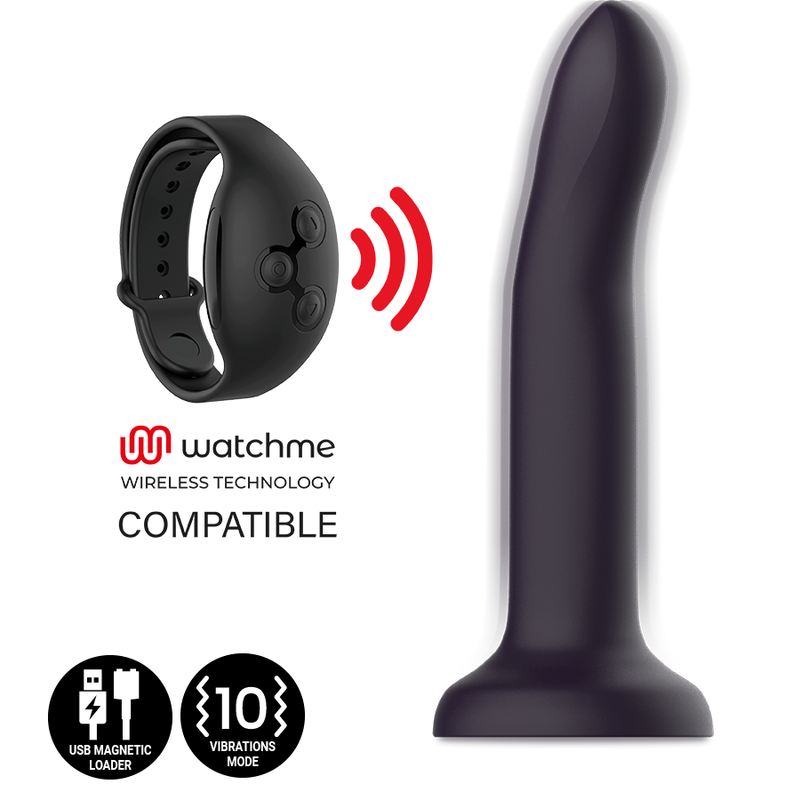 Dildo vibratório MYTHOLOGY Duman Mystic S que muda de cor com temperatura, compatível com Watchme.