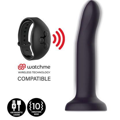 Dildo vibratório MYTHOLOGY Duman Mystic S que muda de cor com temperatura, compatível com Watchme.