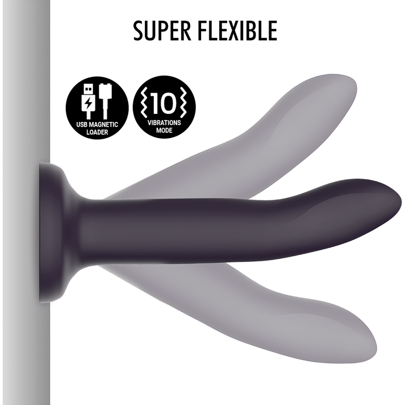 Dildo vibratório MYTHOLOGY Duman Mystic S que muda de cor com temperatura, compatível com Watchme.