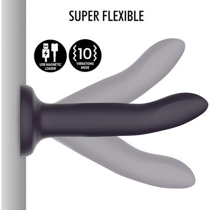 Dildo vibratório MYTHOLOGY Duman Mystic S que muda de cor com temperatura, compatível com Watchme.