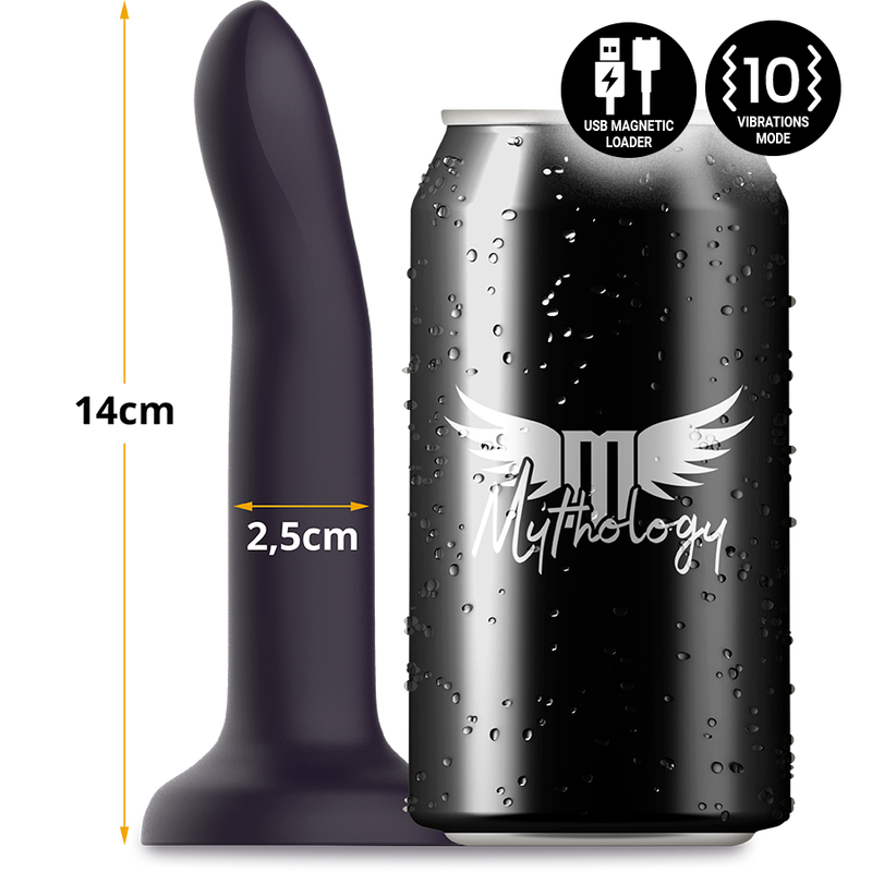 Dildo vibratório MYTHOLOGY Duman Mystic S que muda de cor com temperatura, compatível com Watchme.