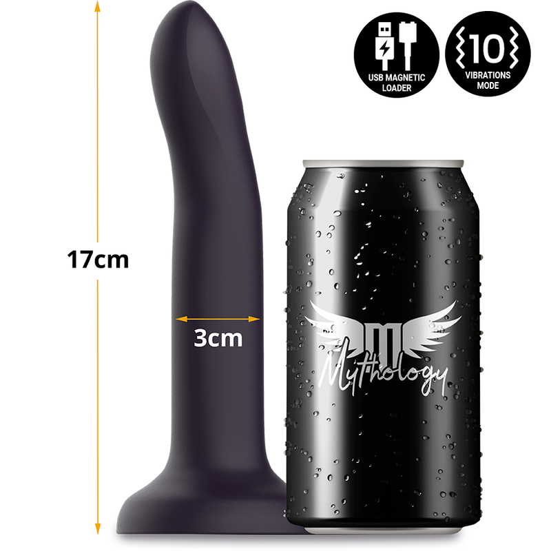 MYTHOLOGY Duman Mystic Dildo M Vibratório que muda de cor com a temperatura, mostrando o seu design e textura.