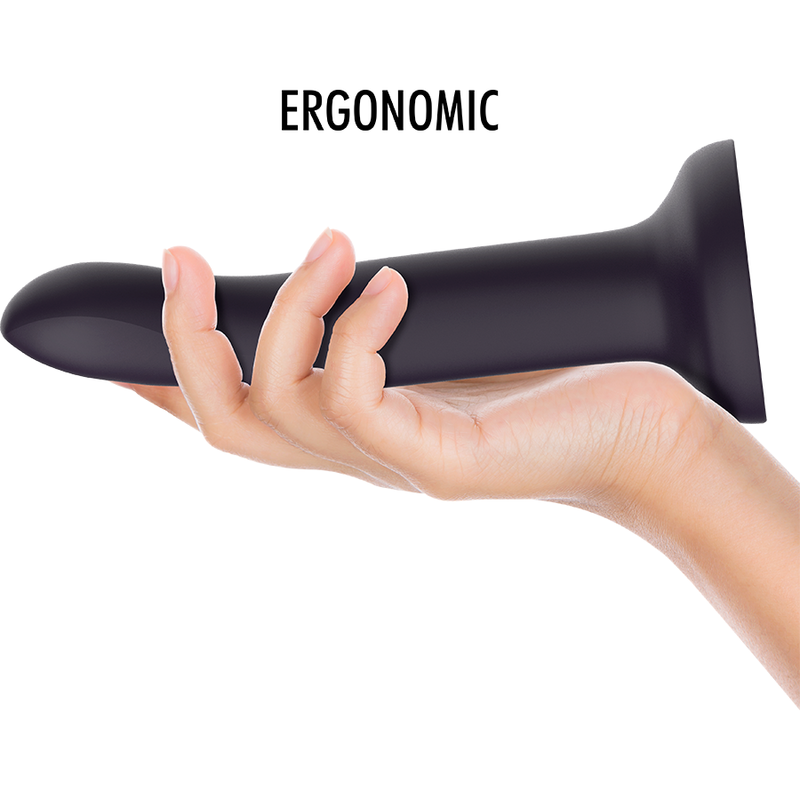 Close-up do Dildo MYTHOLOGY Duman Místico L, mostrando a sua textura de silicone e a cor em mudança.