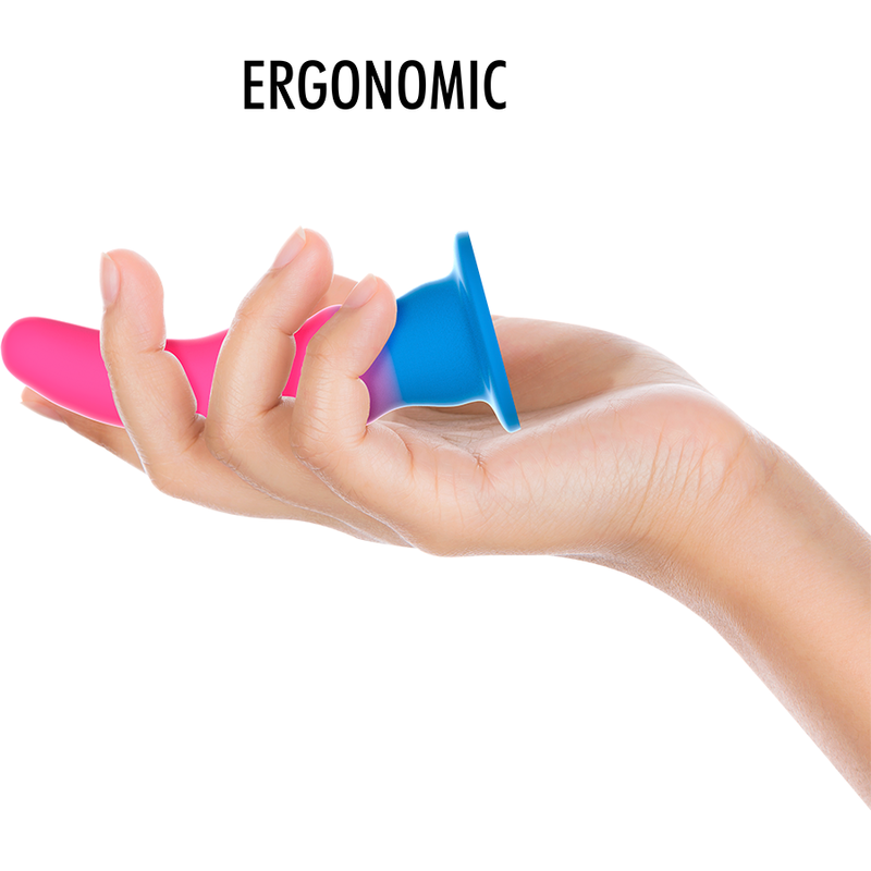 Detalhe do Dildo Anal MYTHOLOGY Kuno Utopia S, mostrando seu design ergonómico e cor neon.