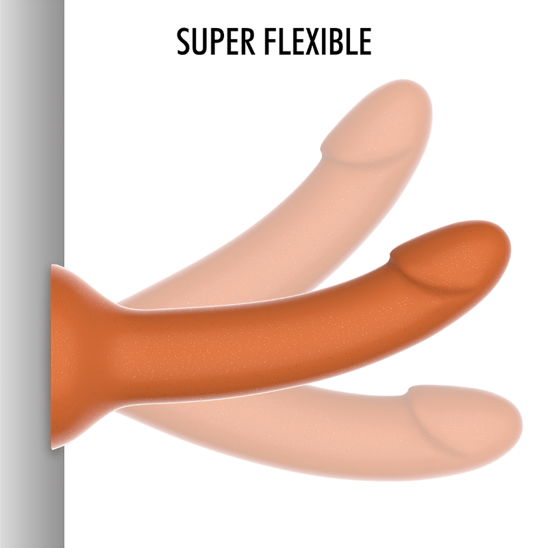Close-up of the MYTHOLOGY Dildo Rune Royal M, showcasing its golden color, silicone texture, and ergonomic design with a suction base.