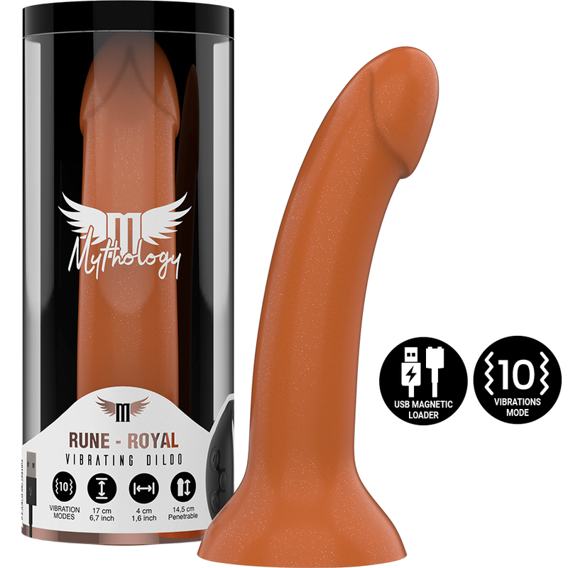 MYTHOLOGY Dildo Vibratório Rune Royal M com Base Ventosa.