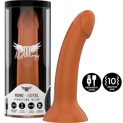 MYTHOLOGY Dildo Vibratório Rune Royal M com Base Ventosa.