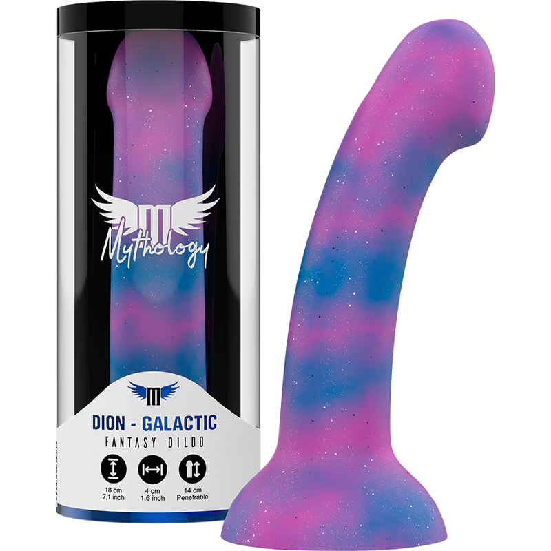 MYTHOLOGY Dildo de Fantasia Galáctico Dion M em silicone premium, com design ergonómico para estimulação do Ponto G.