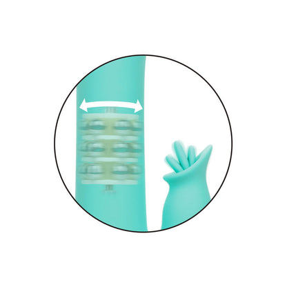 Vibrador com Rotação e Estimulador de Clitóris Bel Air Bombshell Verde Claro