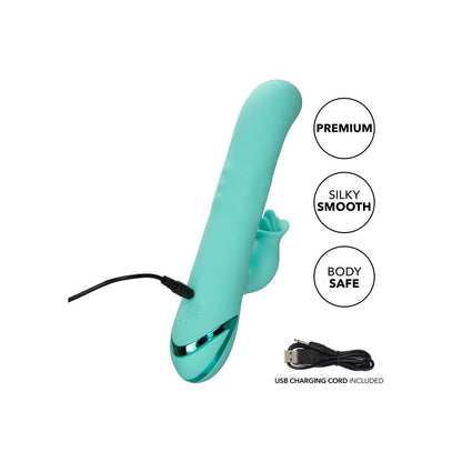 Vibrador com Rotação e Estimulador de Clitóris Bel Air Bombshell Verde Claro